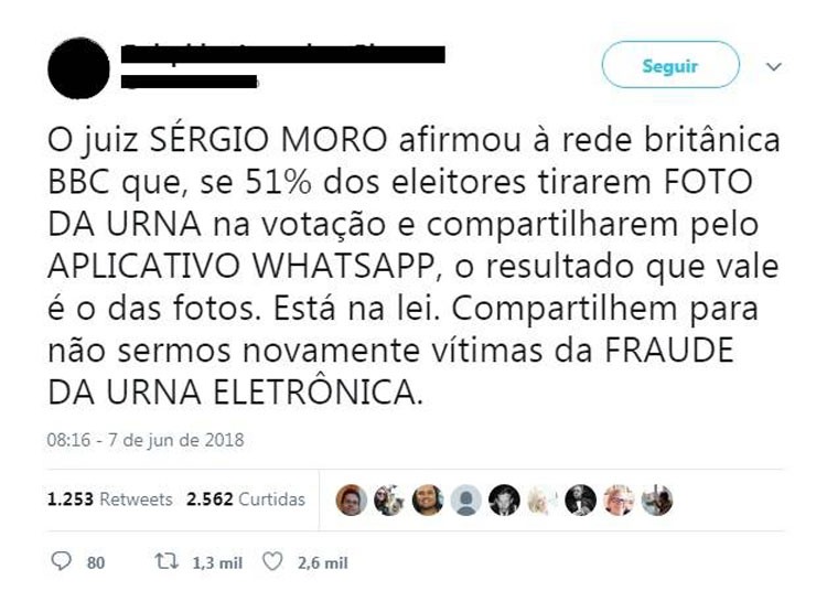 Juiz da Lava Jato não orienta fotografar voto para evitar 'fraude'