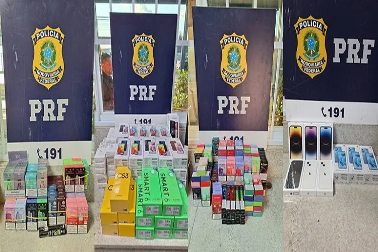 PRF apreende mais de 270 eletrônicos e smartphones em Vitória da Conquista