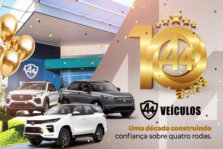 A4 Veículos celebra 10 anos de confiança sobre quatro rodas na região de Brumado