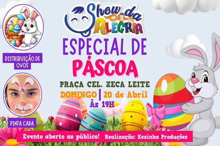 Kezinha Produções promoverá Show da Alegria especial de Páscoa em Brumado