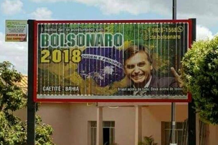 Caetité: Justiça determina retirada de outdoor em homenagem a Bolsonaro
