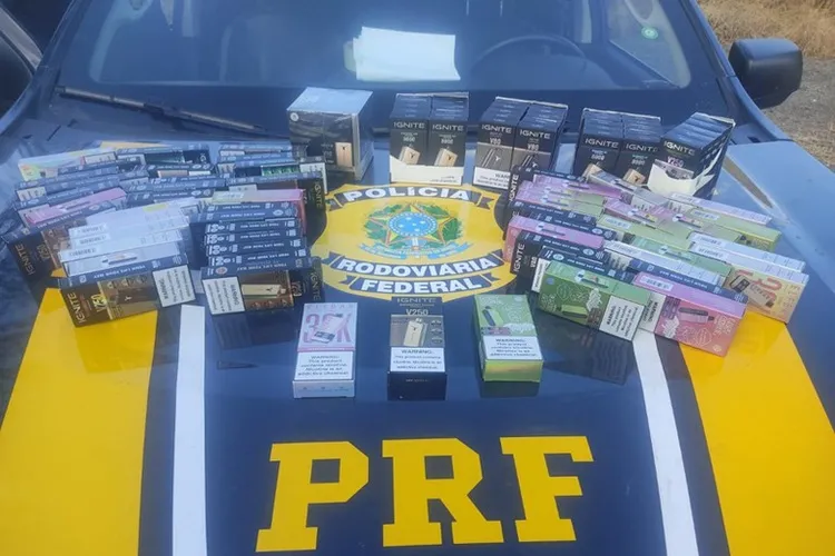 Jequié: PRF apreende 100 cigarros eletrônicos em ônibus interestadual