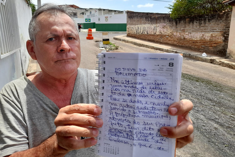 Carta de munícipe retrata exaustão com esgotos estourados em Brumado