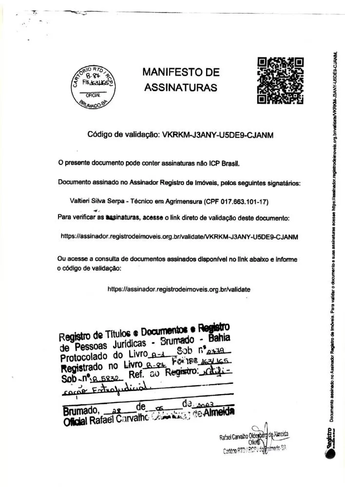 Notificação por edital de Eufrásio Paulo Dias