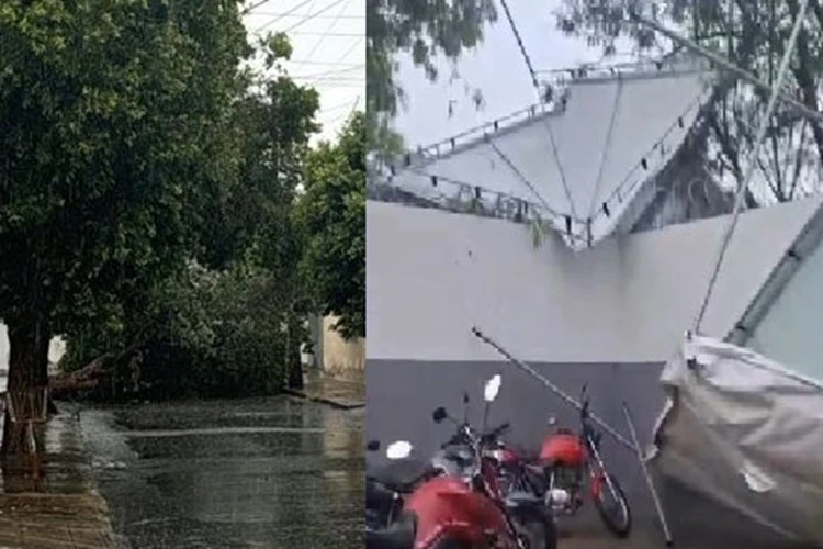 Fortes ventos causam estragos na cidade de Guanambi