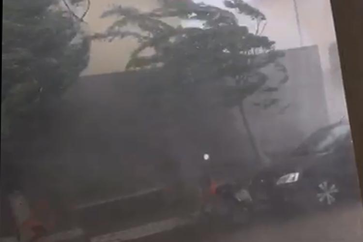 Livramento de Nossa Senhora tem chuva de granizo com ventos fortes e faz aeronaves desviar rotas