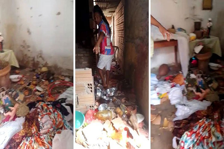 Terreiro de candomblé fica destruído após ser alvo de vandalismo em Vitória da Conquista