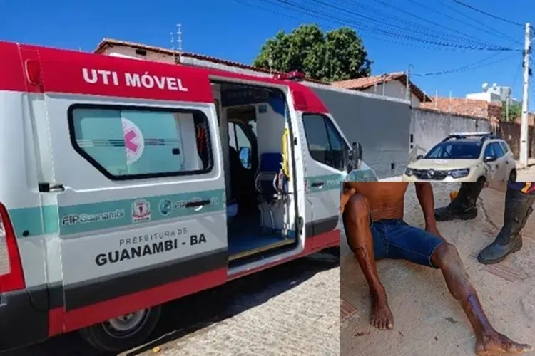 PM e Samu socorrem homem espancado após intervir em importunação contra esposa em Guanambi