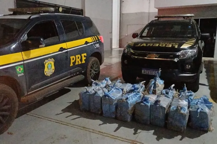 PRF, PF e PM apreendem 410 kg de pasta base de cocaína no oeste da Bahia