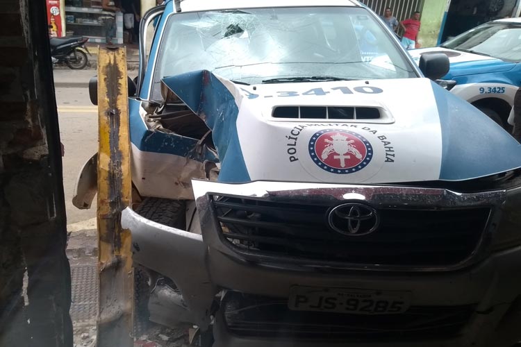 Brumado: Policiais passam bem e PM espera laudo pericial para esclarecer causas do acidente com viatura