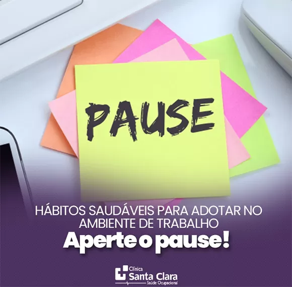 Clínica Santa Clara ressalta importância dos momentos de pausa programada no trabalho