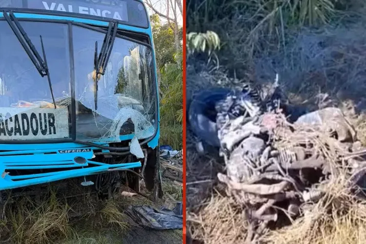 Motociclista morre após bater de frente com ônibus na BA-887 em Valença
