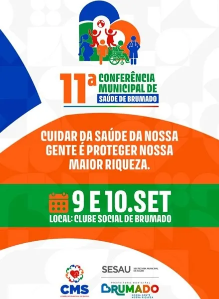 Brumado promoverá 11ª Conferência Municipal de Saúde nos dias 9 e 10 de setembro