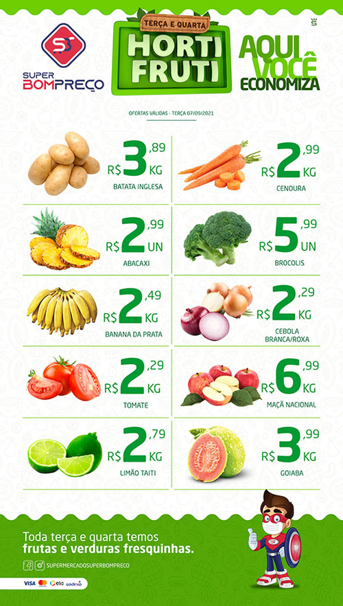 'Terça Verde': Confira as promoções no Supermercado Super Bom Preço em Brumado