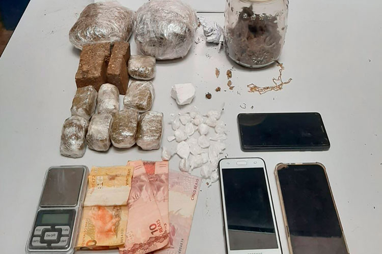Três indivíduos são presos com drogas na cidade de Livramento de Nossa Senhora