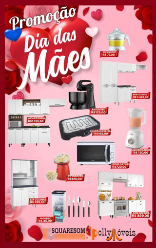Squaresom e Polly Móveis com show de ofertas para o Dia das Mães em Brumado