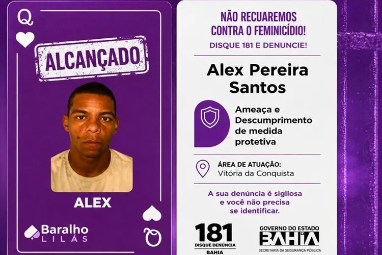 Operação Dama Lilás prende integrante do Baralho do Crime em Vitória da Conquista