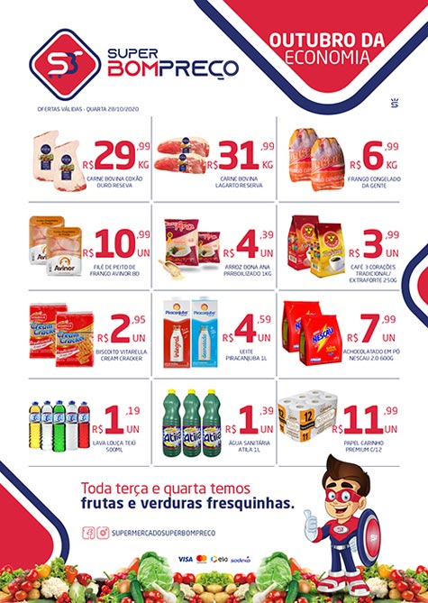 Confira as promoções no Supermercado Super Bom Preço em Brumado