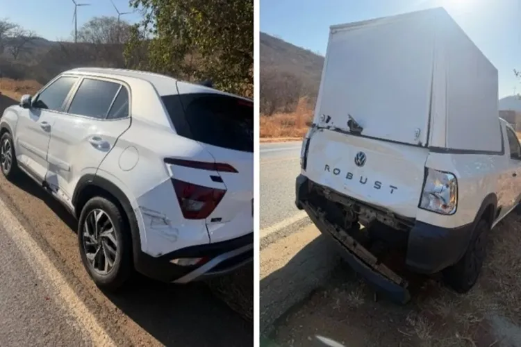 Guanambi: Caminhão perde o freio e provoca engavetamento com quatro veículos na BR-030
