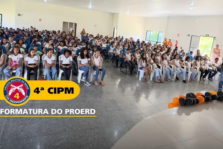 Cerimônia de formatura do Proerd reúne diversas autoridades em Macaúbas