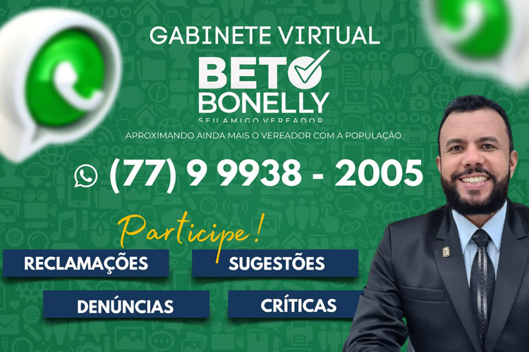 Vereador Beto Bonelly lança primeiro gabinete virtual de Brumado