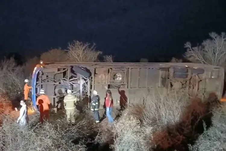 Acidente com ônibus deixa oito mortos e 12 feridos na BR-122, na Chapada Diamantina