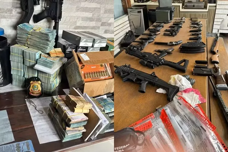 PF apreende 44 armas e R$ 1,5 milhão em dinheiro e cheques em Feira de Santana