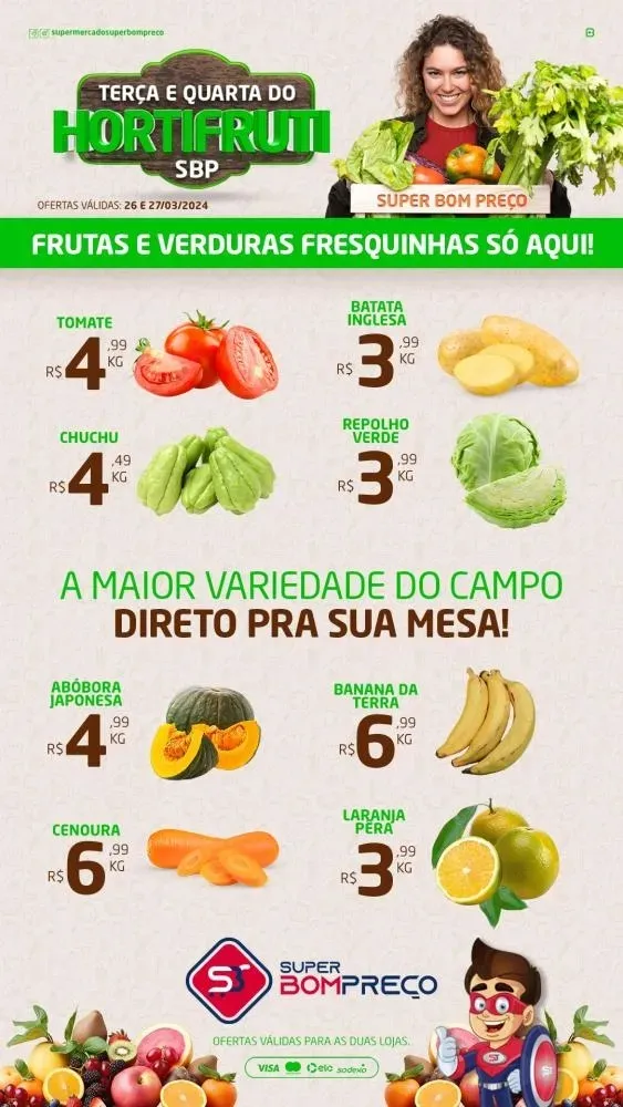 Confira as promoções no Supermercado Super Bom Preço em Brumado
