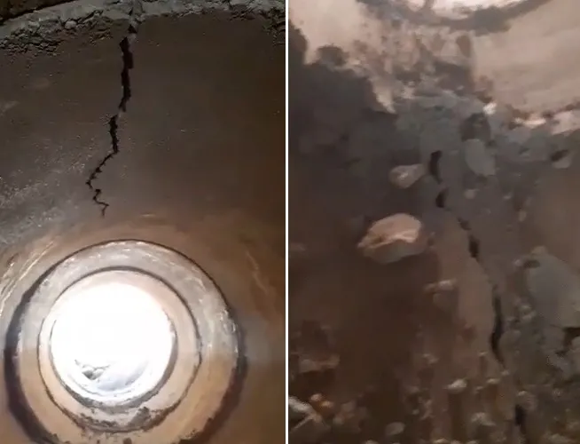 Brumado: Morador expõe rachaduras em manilhas instaladas na estrada do Arrecife