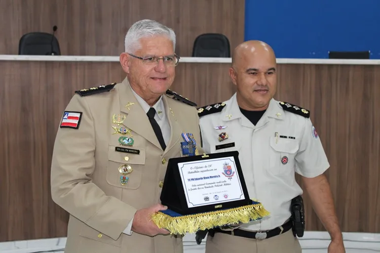 Tenente Coronel Eduardo Moreira se despede do 24º BPM em Brumado