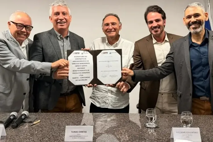 CBPM assina contrato para explorar jazida de barita em Contendas do Sincorá