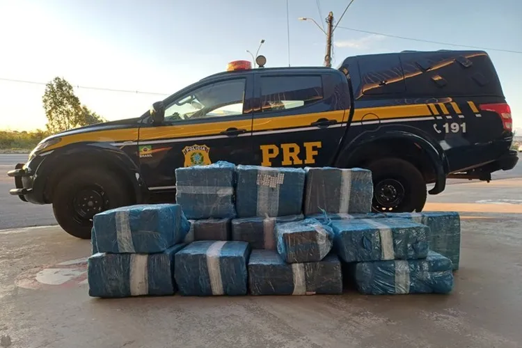 PRF apreende mais de 370 kg de maconha na BR-116 em Vitória da Conquista