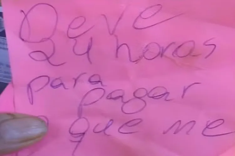 Filho ameaça a própria mãe com bilhete por suposta dívida de moto em Patos de Minas