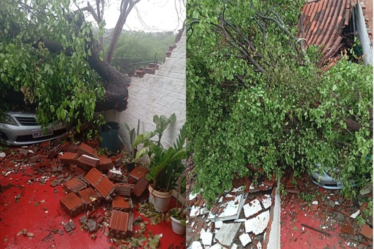 VÍDEO: Temporal com ventania provoca estragos e quedas de estruturas em Brumado