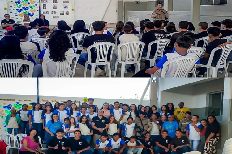 Estudantes participam de palestras sobre segurança pública em Tanhaçu