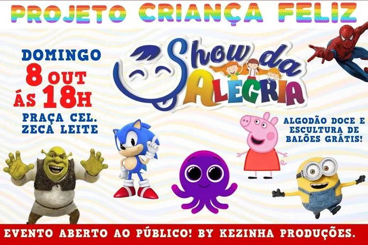 Brumado: Kezinha Produções promove Projeto Criança Feliz 2023 em praça pública