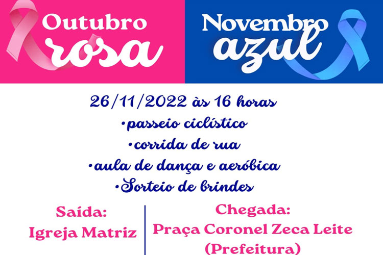 Corrida e passeio ciclístico marcam Novembro Azul em Brumado neste final de semana