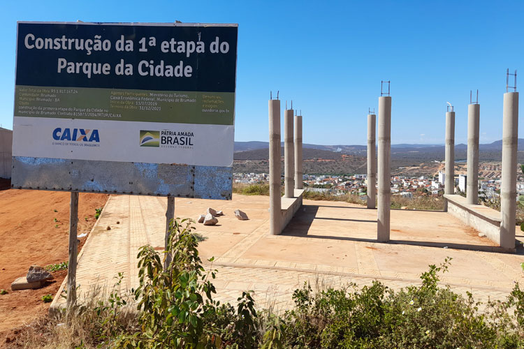 Brumado: Parque da Cidade está com obras paradas há 10 meses e sem previsão de retorno