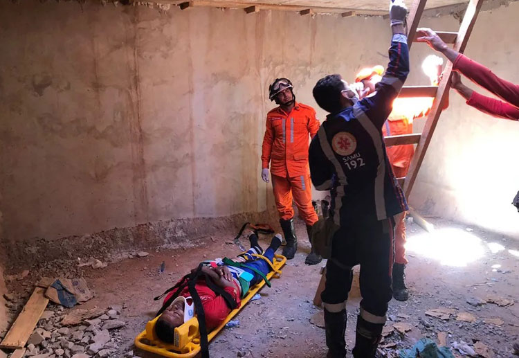 Ajudante de pedreiro despenca em reservatório de 3 metros em Barreiras