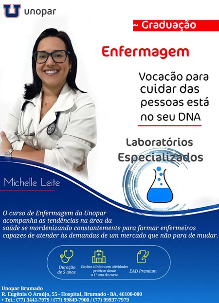 Unopar Brumado inclui curso de Enfermagem no seu rol de graduações