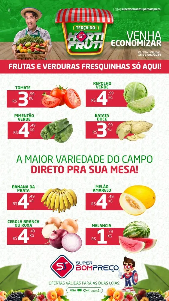 Confira as promoções no Supermercado Super Bom Preço
