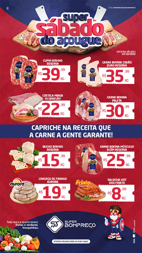 'Sábado do Açougue': Confira as promoções no Supermercado Super Bom Preço em Brumado