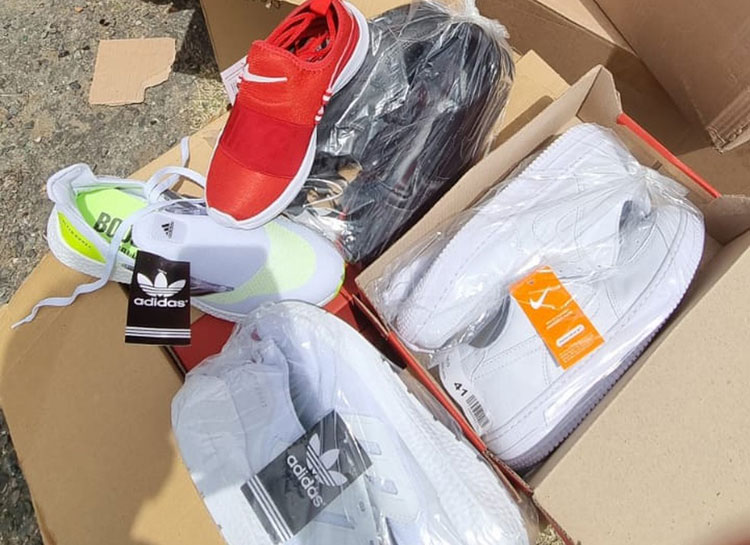 Homem é preso após ser flagrado com carga de calçados falsificados em Feira de Santana