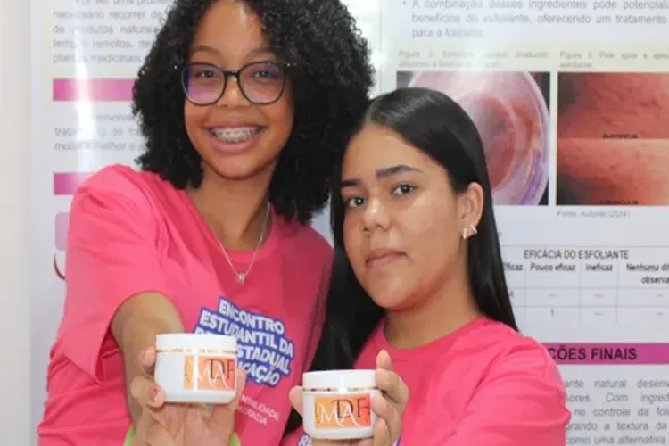 Candiba: Estudantes desenvolvem esfoliante natural para tratamento da foliculite