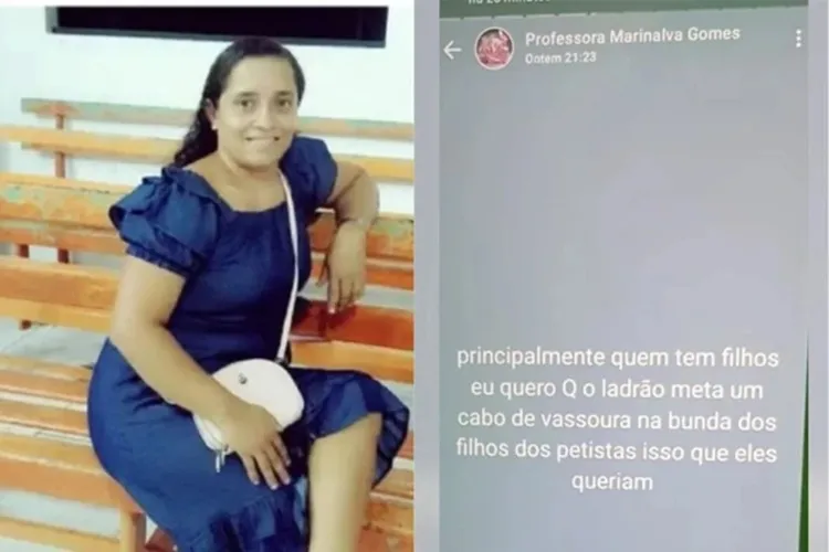 Professora é afastada após desejar estupro de filhos de eleitores de Lula