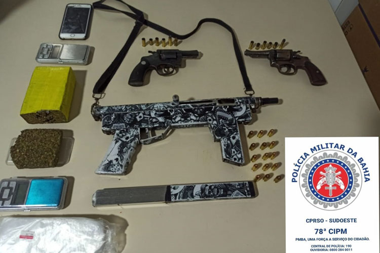 Três armas são apreendidas com suspeitos de crime contra a vida em Vitória da Conquista