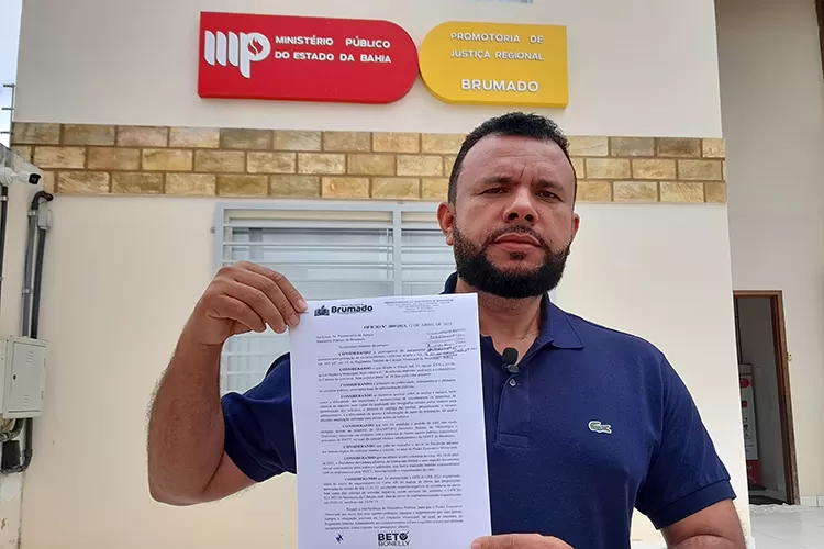 Vereador aciona MP-BA após requerimento ficar travado por 30 dias na Câmara de Brumado