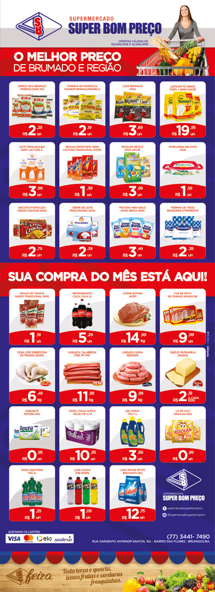 Confira as promoções no Supermercado Super Bom Preço em Brumado
