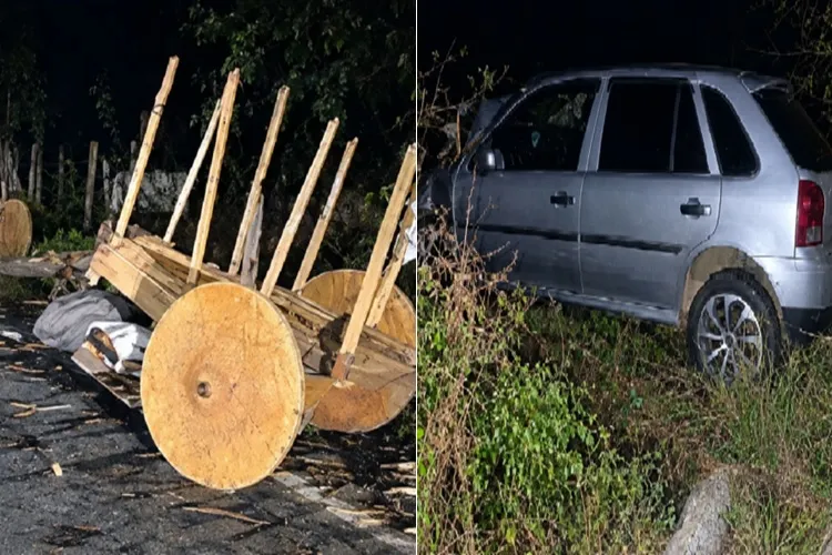 Acidente na zona rural de Pindaí deixa três pessoas feridas e bovinos mortos