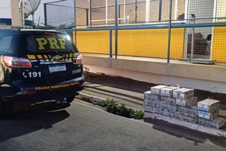 PRF apreende 166 kg de cocaína em compartimento falso de caminhão na BR-101